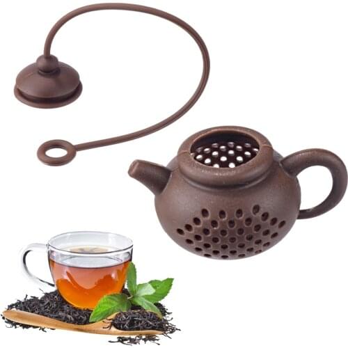 Teapot-Shape Tea Infuser Strainer Silicone Teabag Leaf Filter Diffuser Teaware Repeatable Tea Infuser Household Kitchen Teaware