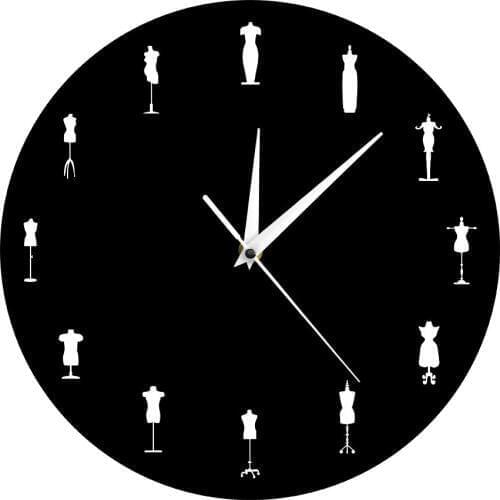 Creative Sewing Room Wall Decor Tailor Dolls Tailors Dummy Dress Forms Wall Clock Modern Design Wall Watch Unique Gifts
