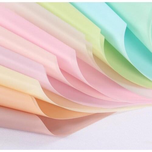 20pcs/lot Pure Color Matte Flower Wrapping Paper Florist Bouquet Gift Wrapping Paper Translucent Waterproof Paper 60*60cm