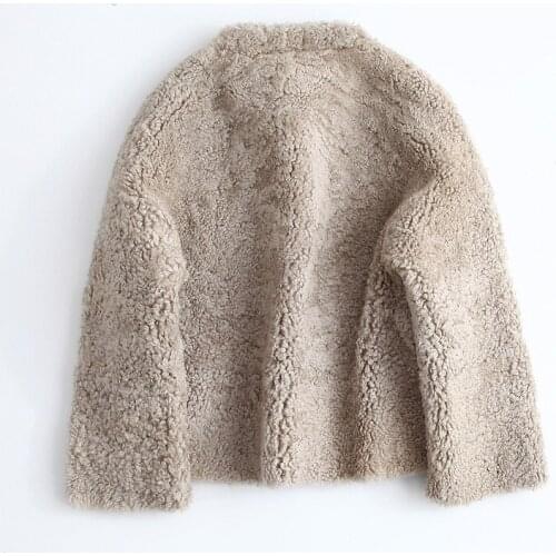 Winter Sheep Shearing Wool Jacket Real Fur Coat Women Two Side Wear Abrigos Mujer Invierno 2020 2C202W1504 YY677