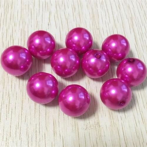 20mm 110pcs/lot hot pink color Acrylic Pearls Chunky beads Gumball Beads (B10)