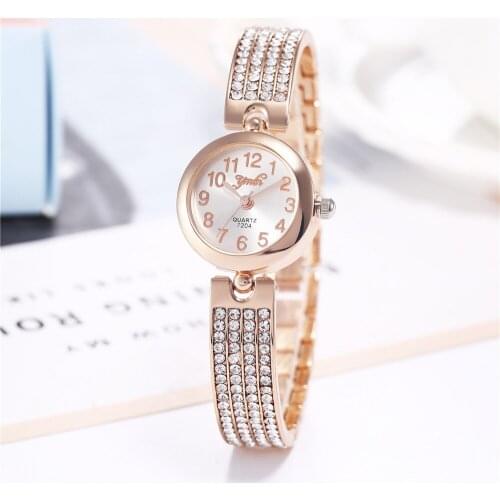 2020 Top Brand Luxury Rhinestone Women Bracelet Watches Dress Watch Ladies Fashion Casual Alloy Quartz Wristwatches