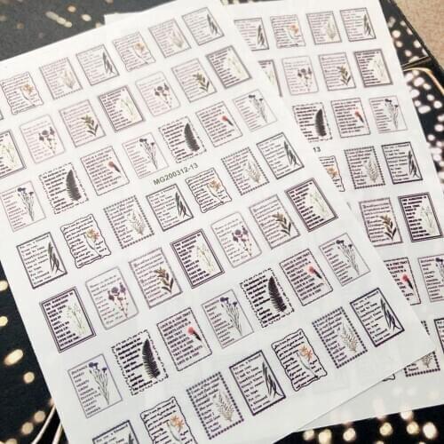 MG200305-05 NEWEST english letter fashion DESIGNS CROSS 3d nail art stickers decal template diy nail tool decorations