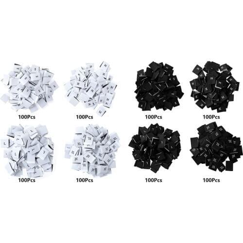 400 S/M/L/XL Size Tags Garments Size Labels Polyester Woven Clothing Mark Custom Sewing Cloth Size Label for Suit Shirt Costume