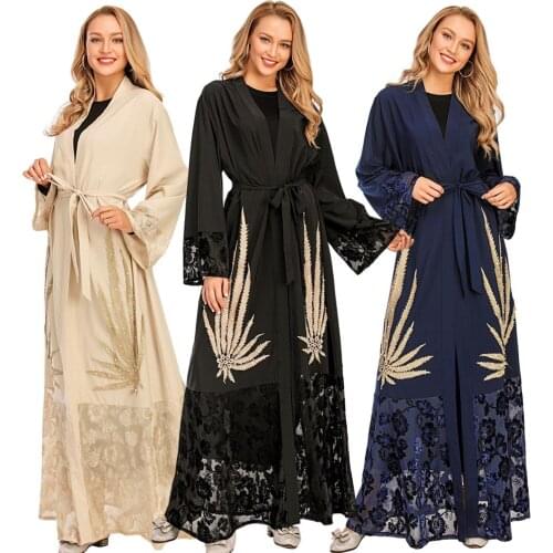Aid Mubarek Daimond Muslim Abaya Dubai Turkey Robe Kimono Musulman Femme Ete Hijab Dress Abayas for Women Kaftan Islam Clothing