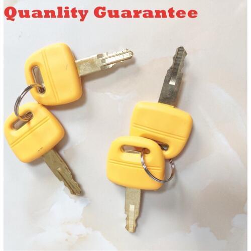 4pcs for cat 305 / 320 / 330 / 336B / C / D excavator accessories pure copper ignition door lock key