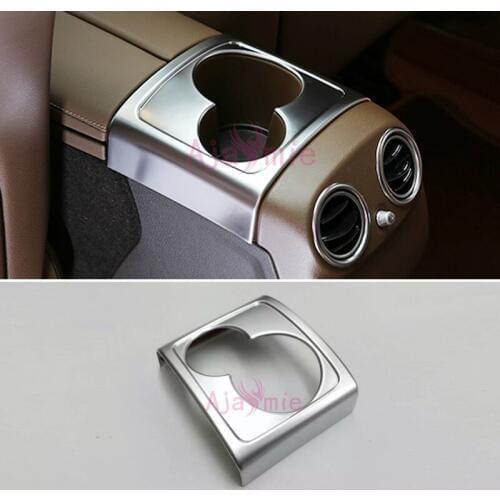 Accessories For Mercedes Benz E Class W213 E200 E300 E320 2016-2018 Rear Seat Water Cup Holder Overlay Trim Chrome Car Styling