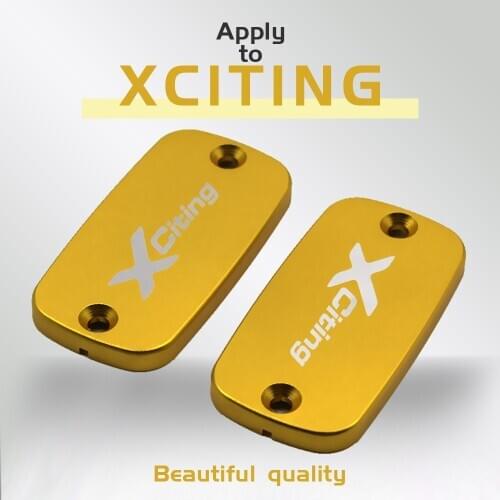 CNC Aluminum Motorcycle Brake Fluid Fuel Reservoir Tank Cover Cap FOR KYMCO Xciting 250 2011-2016