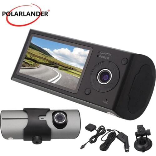 2.7 Inch TFT LCD With GPS 3D G-Sensor Dual Camera Cam Video Recorder Dual Lens X3000 R300 140 Degree Wide Angle Vehicle Car DVR