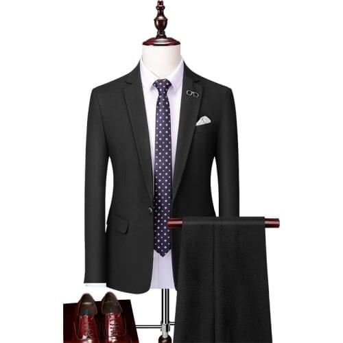 Large Size 5XL 6XL Mens Two-piece Wedding and Groom Suit Formal Business Suit Jacket Khaki Two-piece Suit (coat + Pants)