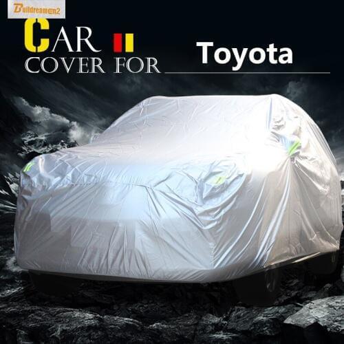 Buildreamen2 Car Cover Sun Rain Snow Protector Cover Waterproof For Toyota Corolla Highlander E'Z 4Runner FJ Cruiser Alphard