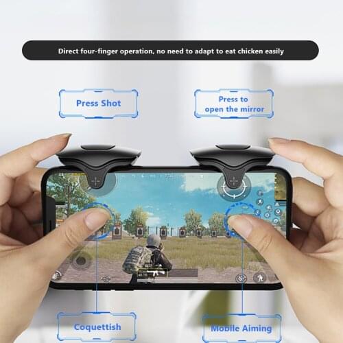 Black Mobile Game Controller for PUBG Knives Out AK04 Fire Aim Button Gamepad for Mobile Phone Smartphone Games Accessories