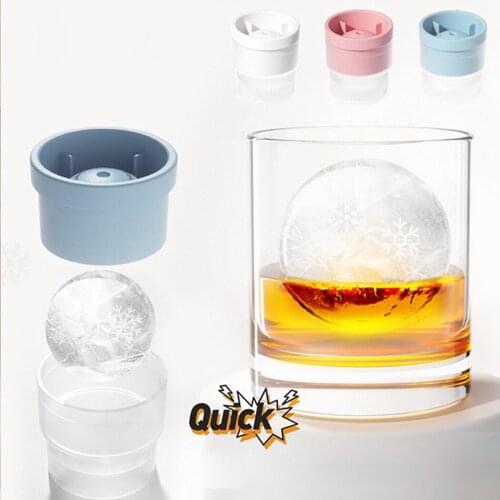 Ice Ball Maker Mold Sphere for Whiskey Cocktail Frozen Clear Silicone Ice Form Tray Mould Round Reusable Bar Tools