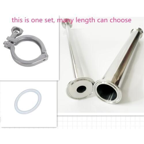 Freeshipp 2019 New Arrival OD 38mm 1.5" Sanitary Spool Tube Ferrule OD 50.5mm+ PTFE Gasket +1.5" Tri Clamp Stainless Steel SS304