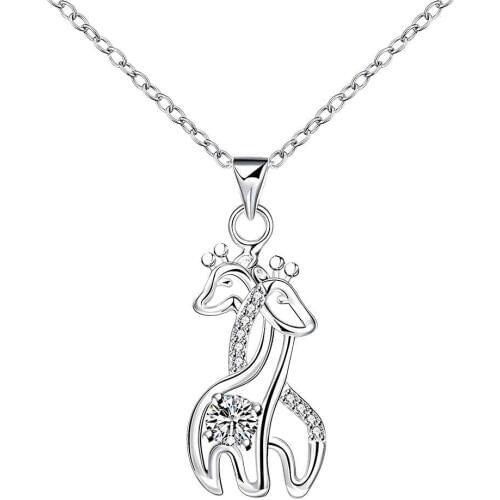 Hot sell online shopping india silver plated women necklace Insets embracing collares populares jewelry display