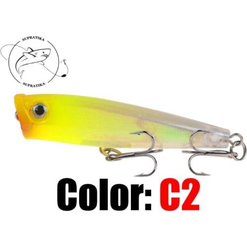 Artificial Topwater Popper Wobblers 65mm/6.5g Plastic Fishing Bait 3D Eyes Anti-corrosion Freshwater Fishing Lure Hard Bait