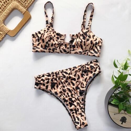 Sexy Snake Print Bikini Set High Waist Swimwear Women Hollow Out Swimsuit Female Brazilian Bikini Bathers Bathing Suit