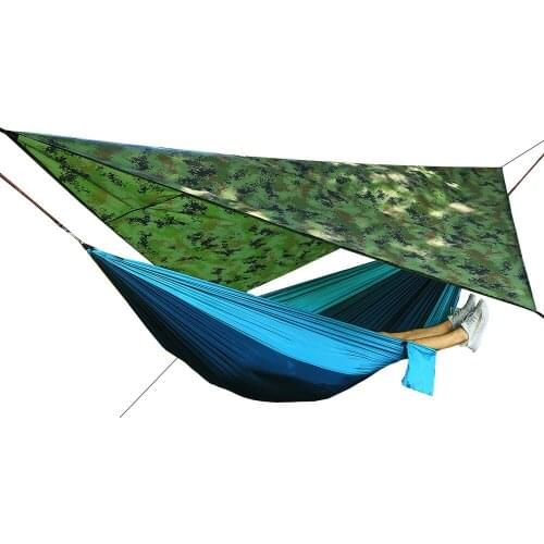 Sky curtain hammock package camping nylon hammock parachute cloth hammock indoor outdoor double swing