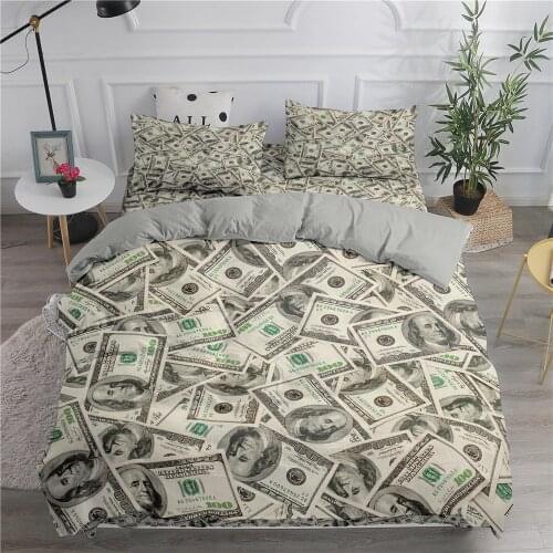 2021 Money Bedding Set Dollar Duvet Cover Luxury Fashionable High End 3D Bed Cover King Queen Twin Full Single Double Size