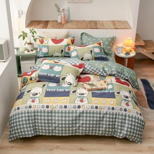 Cartoon Style Bedding Sets,200x230 Duvet Cover Set With Pillowcase 220x240 Quilt Cover ,Dog Pattern King Size Blanket Set