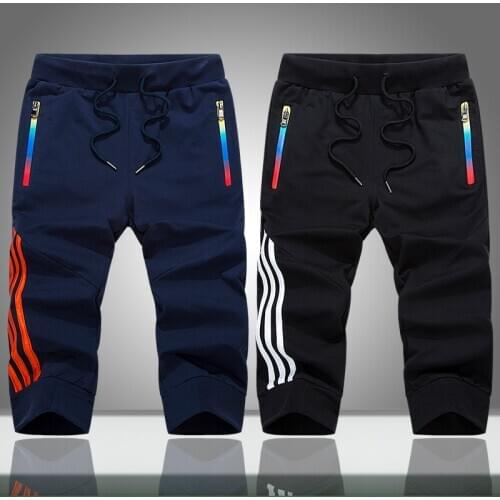 Short Men' Sweatpants Sportswear Casual Mens Shorts Will See Solid Striped Zipper Pockets 2020