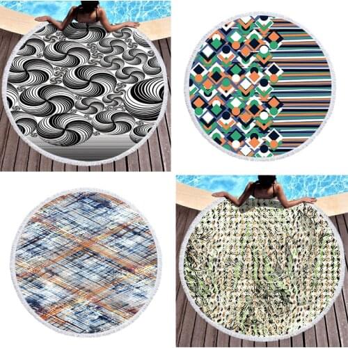 Geometric stripes pattern Sea beach towel Pareo beach Round beach towel Large beach towel Towel beach hair towel towel warmer