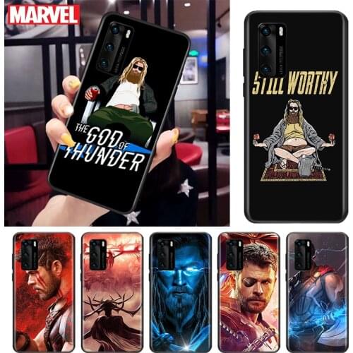 Avengers Thor For Huawei P Smart S Z Mate 40 RS 30 20 10 Pro Plus Lite 2019 2020 2021 Black Soft Phone Case
