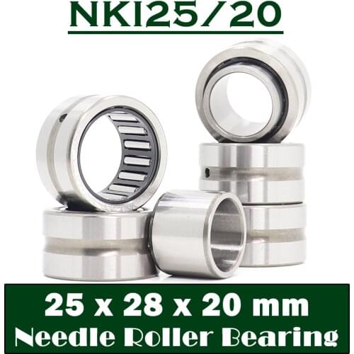 NKI25/20 Bearing 25*38*20 mm ( 5 PC ) Solid Collar Needle Roller Bearings With Inner Ring NKI 25/20 Bearing