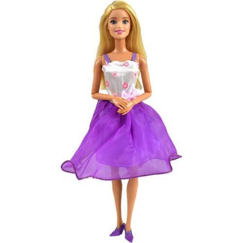 New Sling Gauze Skirt Girls Toys Gifts Childrens Toys Doll Clothes Accessories for 12 Inch Doll Wardrobe Homemade Dress #34