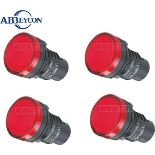 ABBEYCON 30mm Plastic Indicator Light Green Red Color Pilot Lamp