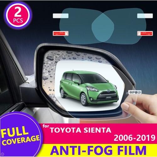 Full Cover Anti Fog Rainproof Film for Toyota Sienta 2006~2019 XP80 XP170 80 170 DICE Car Rearview Mirror Protective Film 2018