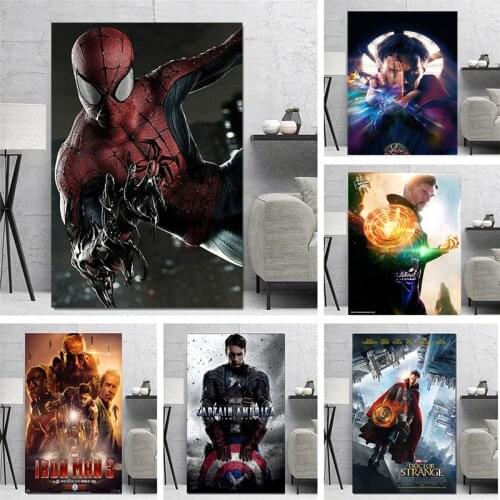 Marvel Superhero Iron Man Canvas Painting Marvel Superhero Iron Man Print Poster Wall Art Picture for Living Room Decor Cuadros