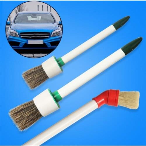 Microfiber Auto Wash Car Straight Elbow Brush Hemming Car Care Detailing Car Cleaning Brush Dusting Blinds Window Cleaning Brush