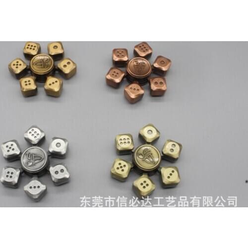 Explosion gyro six leaf dice finger gyro toy creative metal fingertip gyro custom