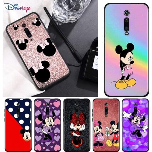 Silicone Black Cover Cute Mickey Mouse For Xiaomi Redmi 9 9C 9A 9I 9T 10X 8A 8 7A 7 6A 6 5 S2 Y3 Y2 K30 Ultra K20 Pro Phone Case