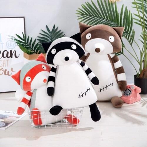 Nice 45/75CM Cartoons Raccoon Plush Toy Lovely Cute Soft Stuffed Animals Doll Pillow For Girls Children Kids Baby Birthday Gift