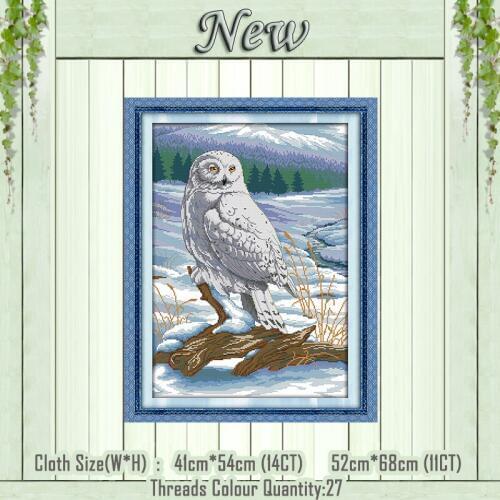 Snow eagle animal diy decor painting counted printed on the canvas DMC 11CT 14CT kits DIY Cross Stitch embroidery needlework Set