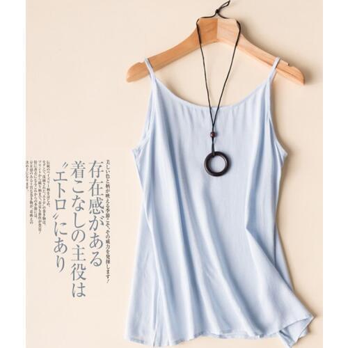 New Fashion Plus Size Lady Based Cotton and Linen Vest Sleeveless T-Shirt Black White Tank Summer Outfits Slim Tops Sling WZ764