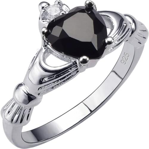 Hot Sale Exquisite Black onyx 925 Sterling Silver High Quantity Ring Beautiful Jewelry Size 5 6 7 8 9 10 11 12 F1535