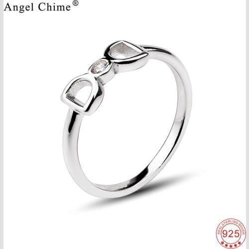 Luxury Sweet Infinity Love 925 Sterling Silver Band Rings Bowknot Party Ring Fashion Women Jewelry Accessories