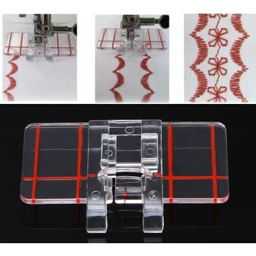 1pcs New Clear Plastic Parallel Stitch Foot Presser for Brother Sewing Machine