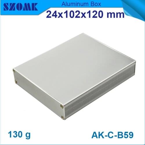 10pcs/lot hot selling aluminum enclosures 24x102x120 mm silvery with anodizing