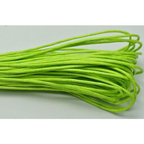 100 Meters Soft Green Waxed Cotton Beading Cord 1mm for Bracelet Necklace