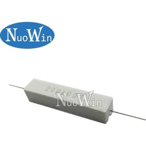 2pcs 20W 5% Cement Resistor Power Resistance 0.1 ~ 10K 0.1R 0.5R 10R 50R 0.22 0.33 0.5 1 2 5 8 10 20 22 30 50 100 1K 1.5K 2K ohm