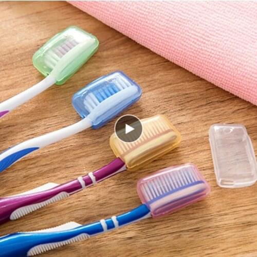 5Pcs/Lot Portable Toothbrush Head Soft Cover Case Colorful For Travel Hiking Camping Trip Brush Cap Case Toothbrush Box Support