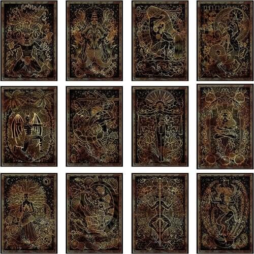 Europe 12 Constellations 5D Diamond Painting Home Decor Nordic Modern Zodiac Mosaic Painting Cross Stitch Living Room Wall Art