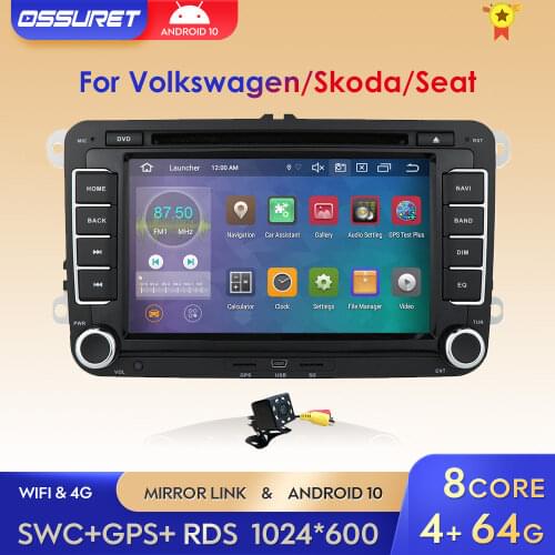 Android Q 10 Octa Core 4G RAM 64G ROM Car DVD Player For VW/Volkswagen/Golf/Polo/Tiguan/Passat/b7/b6/SEAT/leon/Skoda/Octavia
