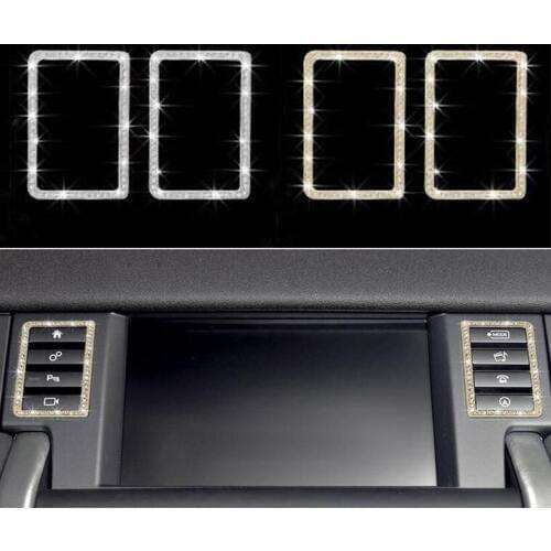 Car Interior Accessories For Land Rover Discovery Sport 2015 2016 2017 2pcs Function Button Frame Trim Car Styling