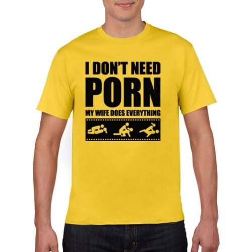 2021 Mens summer funny cute new t-shirt mens I don't need wife dose everything funny T-shirt adult humor print T-shirt