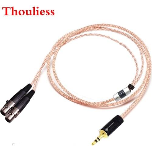 Thouliess HIFI 2.5/3.5/4.4mm Balanced Single Crystal Copper Headphone Upgrade Cable for Audeze LCD-3 LCD3 LCD-2 LCD2 Headphones